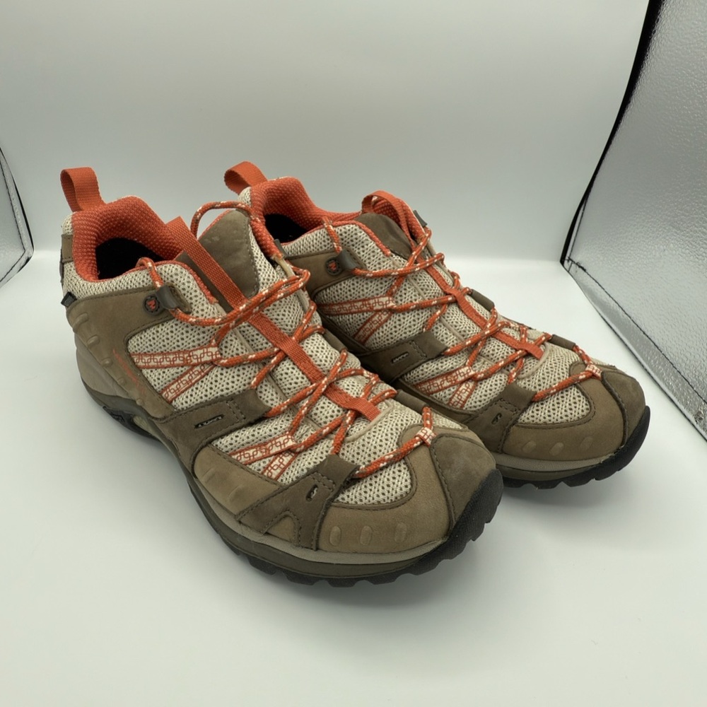 Merrell Orange and Tan Hiking Shoes Size 10 Womens